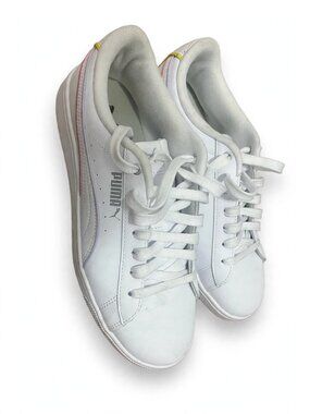 Puma Women’s White Sneakers with Subtle Pink Accent